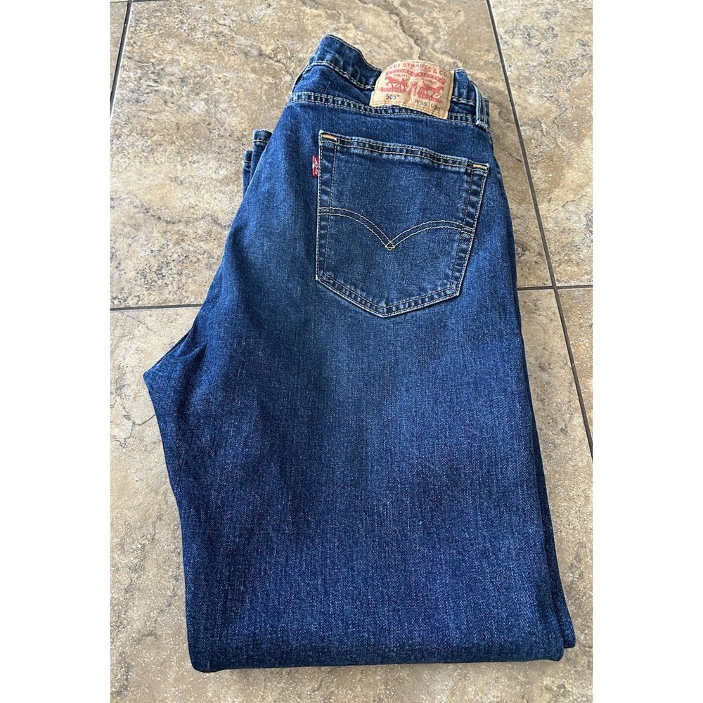 Levi's Jeans 505 Men's 35 X 30 Straight Leg Medium Wash-material  Fit 34X29